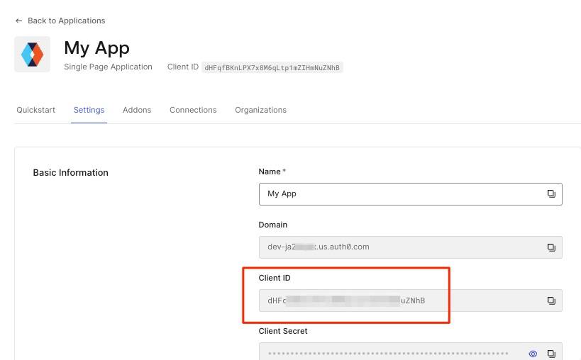 Auth0 clientId